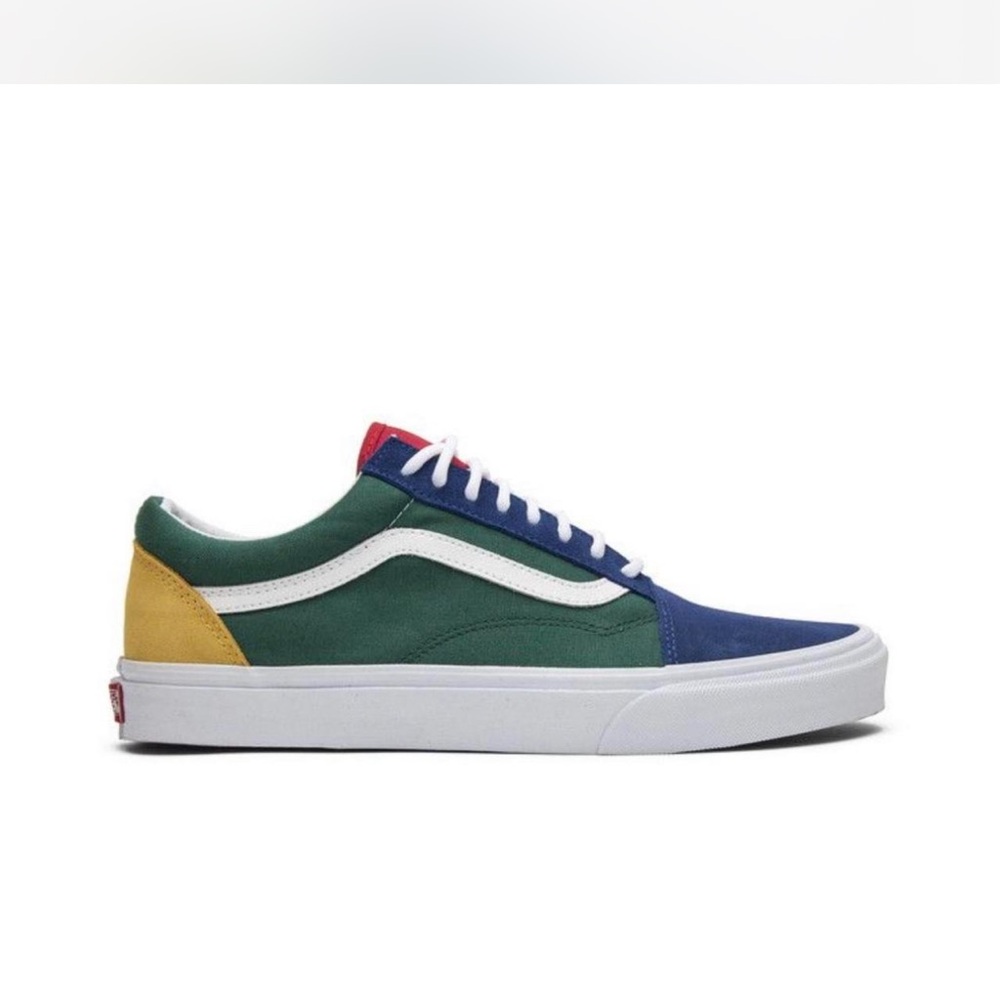 Vans Green and Blue Low-Top Sneakers